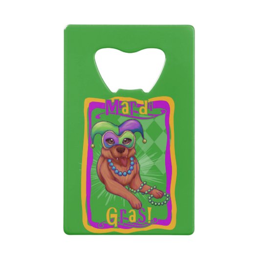 Mardi Gras Dog Geldbeutel Flaschenöffner (Vorderseite)