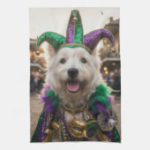 Mardi Gras Dog Jester Costume Geschirrtuch (Vertikal)