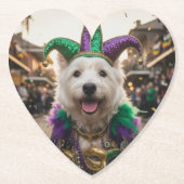 Mardi Gras Dog Jester Costume Untersetzer (Vorderseite)
