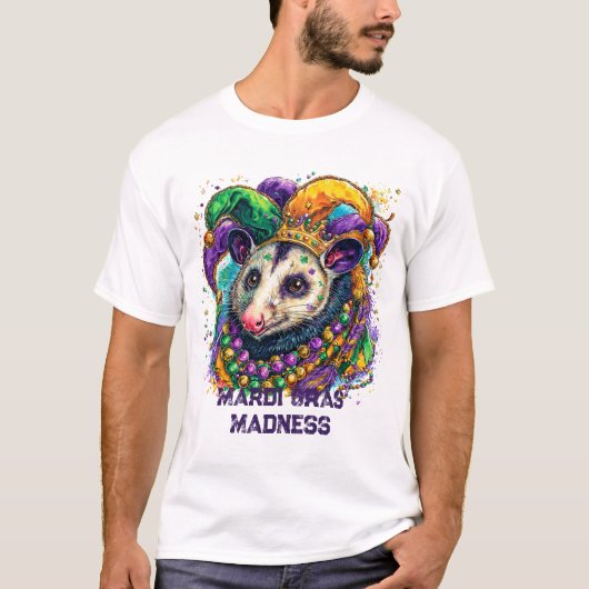 Mardi Gras Dog Jester Madness Couple  T-Shirt (Vorderseite)