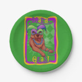 Mardi Gras Dog Pappteller (Vorderseite)