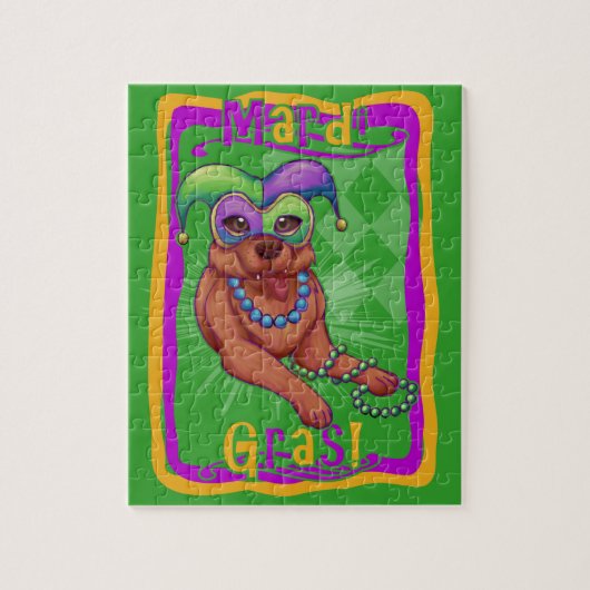 Mardi Gras Dog Puzzle (Vertikal)