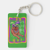Mardi Gras Dog Schlüsselanhänger (Rückseite)