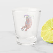 Mardi Gras Dog Schnapsglas (Rückseite)