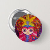 Mardi Gras Doll Button (Vorne & Hinten)