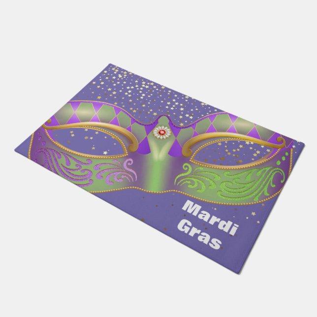 Mardi Gras Doormat Fußmatte (Schrägansicht)