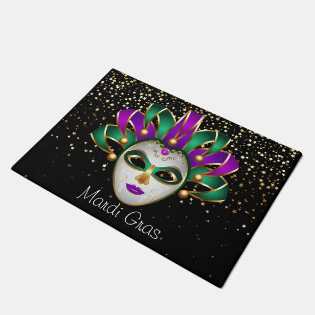 Mardi Gras Doormat Fußmatte (Schrägansicht)