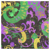 Mardi Gras Dragon, Schlange, Fantasy Woman Damask Stoff (Nahaufnahme)
