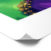 Mardi Gras Dramatisches Poster Fügen Sie Ihren Tex (Ecke)