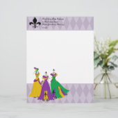 Mardi Gras Dress Shop Briefkopf (Stehend Vorderseite)