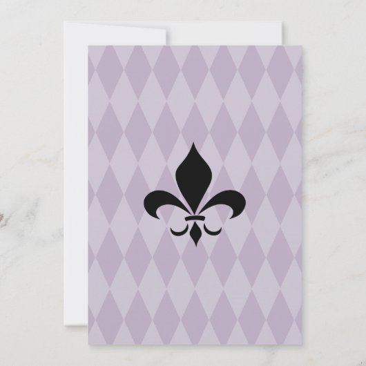 Mardi Gras Dress Shop Einladung (Rückseite)