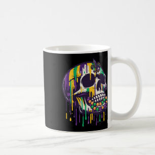 Mardi Gras Drilling Skull Fett Dienstag Party Frau Kaffeetasse