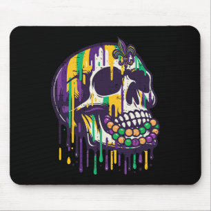 Mardi Gras Drilling Skull Fett Dienstag Party Frau Mousepad