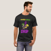 Mardi Gras Drip Cute Mardi Gras Carnival Costume P T-Shirt (Vorne ganz)