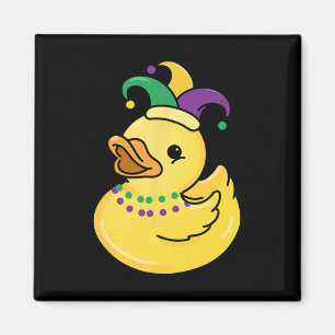 Mardi Gras Duck Magnet