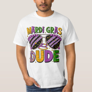 Mardi Gras Dude T-Shirt – Lustiges Karneval Party-