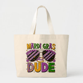 Mardi Gras Dude Tote Bag – Funny Carnival Party Ba Jumbo Stoffbeutel