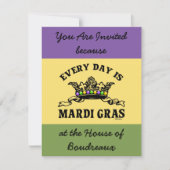 Mardi Gras Einladung (Vorderseite)