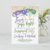 Mardi Gras Einladung (Stehend Vorderseite)