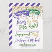 Mardi Gras Einladung (Vorne/Hinten)