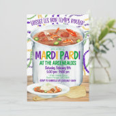 Mardi Gras Einladung (Stehend Vorderseite)