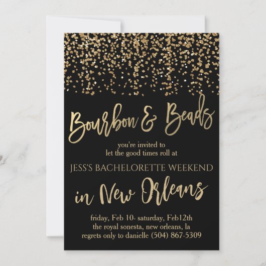 Mardi Gras Einladung (Vorderseite)