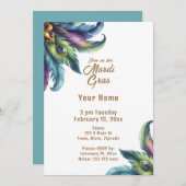 Mardi Gras Einladung (Vorne/Hinten)