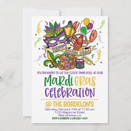 Mardi Gras Einladung