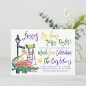 Mardi Gras Einladung (Stehend Vorderseite)