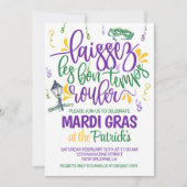 Mardi Gras Einladung (Vorderseite)