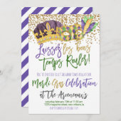 Mardi Gras Einladung (Vorne/Hinten)