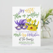 Mardi Gras Einladung (Stehend Vorderseite)