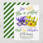 Mardi Gras Einladung (Vorne/Hinten)