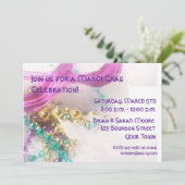 Mardi Gras Einladung (Stehend Vorderseite)