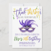 Mardi Gras Einladung (Vorderseite)