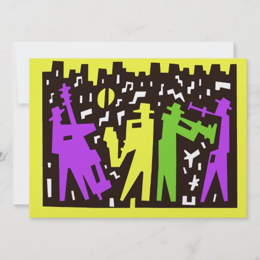 Mardi Gras Einladung (Vorderseite)