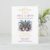 Mardi Gras Einladung (Stehend Vorderseite)