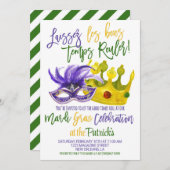 Mardi Gras Einladung (Vorne/Hinten)