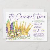 Mardi Gras Einladung (Vorderseite)