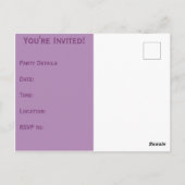 Mardi Gras Einladung Postkarte (Rückseite)