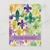 Mardi Gras Einladung Postkarte (Vorderseite)