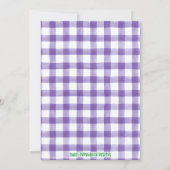 Mardi Gras Einladung zum ersten Geburtstag (Rückseite)