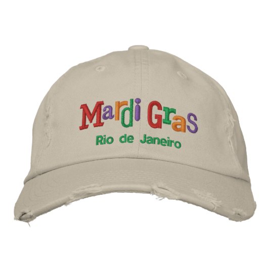 Mardi Gras Embroidery Hat Bestickte Baseballkappe (Vorderseite)