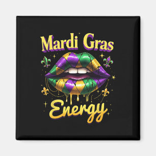 Mardi Gras Energie Karneval Lippen New Orleans 202 Magnet