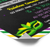 Mardi Gras-Ereignisvorlage Poster (Ecke)