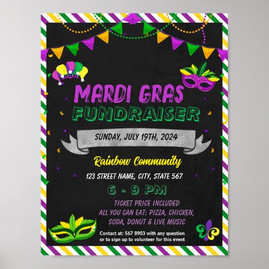 Mardi Gras-Ereignisvorlage Poster (Vorne)