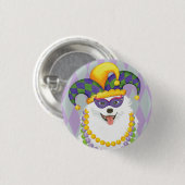 Mardi Gras Eskie Button (Vorne & Hinten)