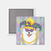 Mardi Gras Eskie Magnet (Vorderseite/Rückseite)