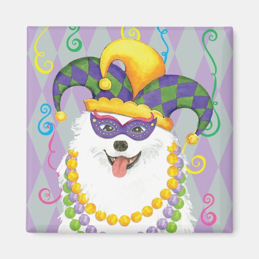 Mardi Gras Eskie Magnet (Vorne)