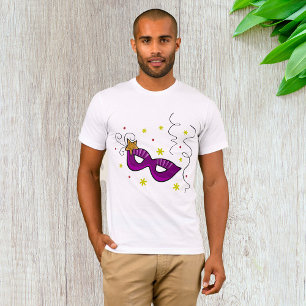 Mardi Gras Eye Mask Carnival Mens T - Shirt